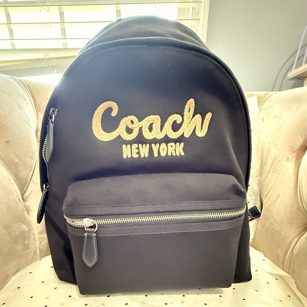 Coach Black and Gold Backpack